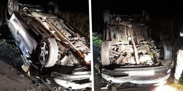 Country road near Royal Wootton Bassett closed after car overturns in crash