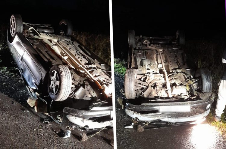 Country road near Royal Wootton Bassett closed after car overturns in crash