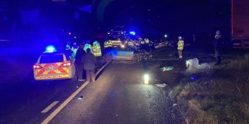 Two air ambulances land near Burbage for serious road traffic collision