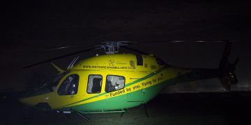 Air ambulance lands for crash involving overturned car near Royal Wootton Bassett