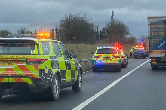 Motorway comes to a standstill as emergency services attend crash on M4