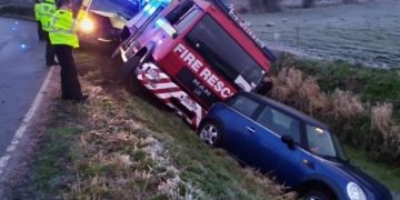 Black ice crash involving fire engine and ambulance serves as stark warning to motorists