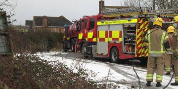 Road partially blocked as three fire crews battle blaze on farm in Wroughton