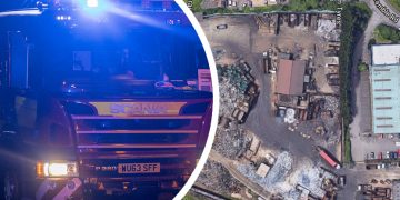 Dozens of firefighters battle large blaze at scrapyard in Swindon overnight