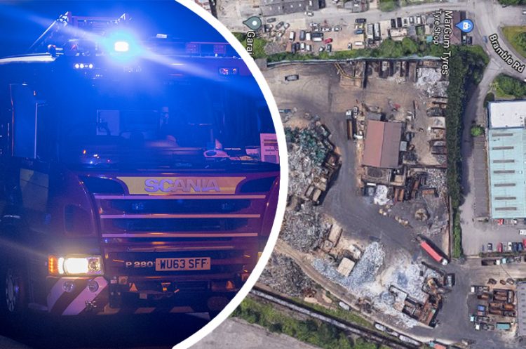 Dozens of firefighters battle large blaze at scrapyard in Swindon overnight