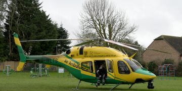 Wiltshire Air Ambulance lands in field for medical emergency in Westbury