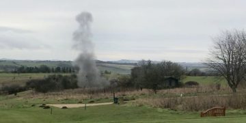 Huge explosion as army dispose of unexploded bomb found on golf course
