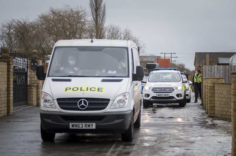 Crime scene in place after five men arrested in serious incident on traveller site