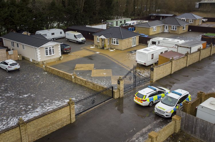 Crime scene in place after five men arrested in serious incident on traveller site