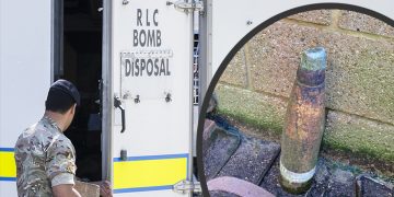Bomb squad carry out controlled explosion on farm after live ordnance found