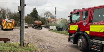 HAZMAT incident declared on farm after chemical spillage near stream