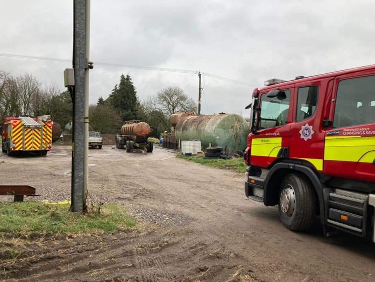 HAZMAT incident declared on farm after chemical spillage near stream