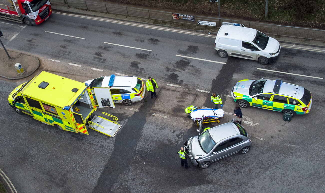 Woman taken to hospital after crash involving car and van in Chippenham