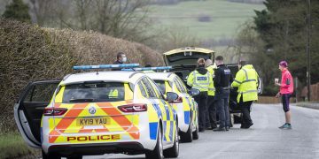 Police officers and jogger help catch runaway dog near Chippenham