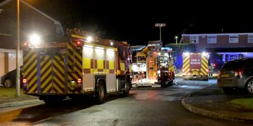 Warminster road blocked by fire engines as firefighters battle serious house fire
