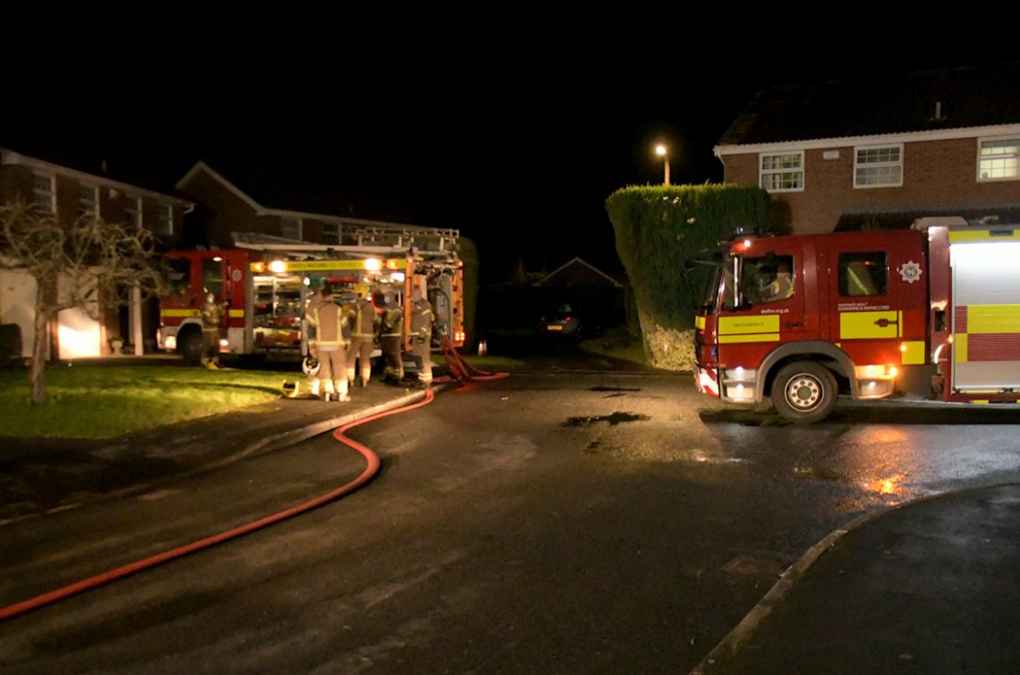 Warminster road blocked by fire engines as firefighters battle serious