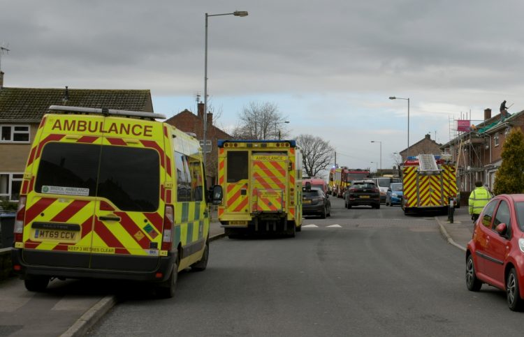 Large emergency services response to serious medical incident in Trowbridge