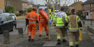 Large emergency services response to serious medical incident in Trowbridge