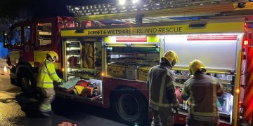 Firefighters battle kitchen blaze at house in village near Swindon