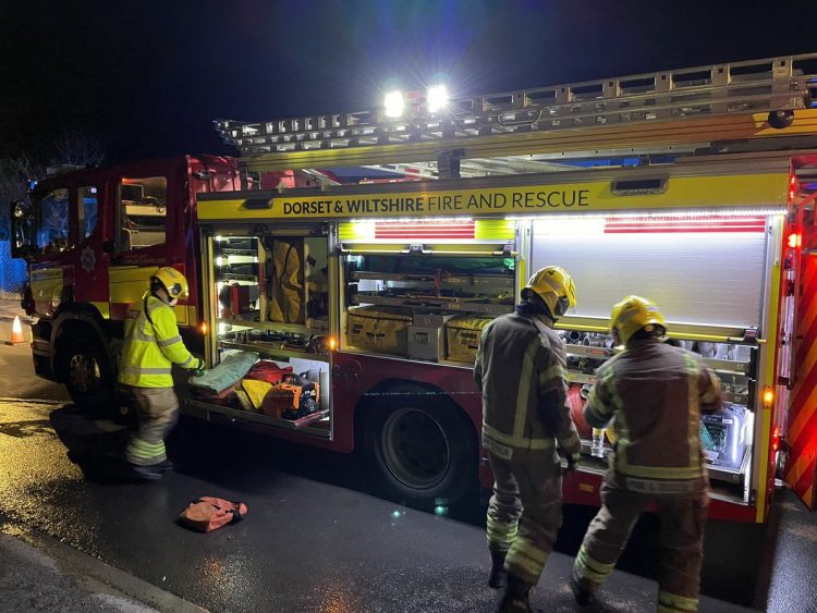 Firefighters battle kitchen blaze at house in village near Swindon