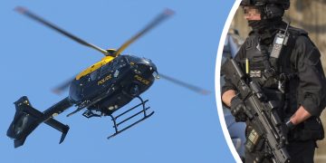 Two men lurking near MOD site carrying guns spark armed police response