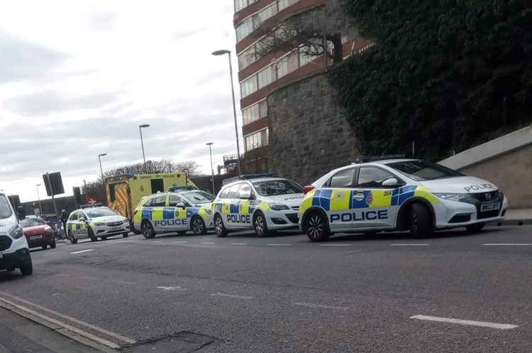 Lines blocked after person hit by freight train at Swindon railway station