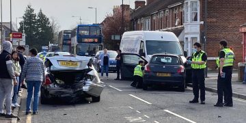 Manchester Road blocked as 999 crews attend multiple vehicle collision