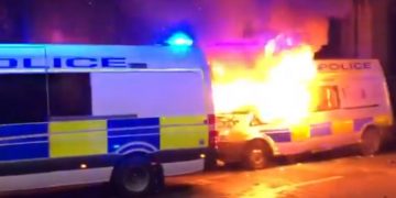 Several police officers seriously injured as violence erupts at Bristol protest