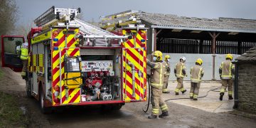 Firefighters rescue farm animals from burning barn near Malmesbury