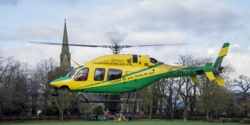 Wiltshire Air Ambulance lands for serious incident in Swindon street