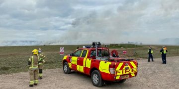 Firefighters ‘watching over’ large blaze on Salisbury Plain Training Area