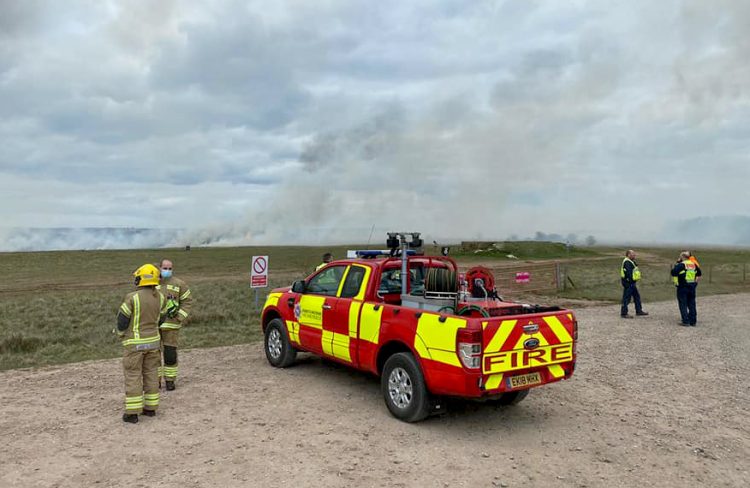 Firefighters ‘watching over’ large blaze on Salisbury Plain Training Area
