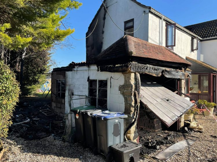 Serious fire near Swindon may have been caused by 'rodents chewing live