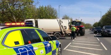 A3102 in Calne partially blocked as emergency services attend crash