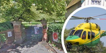 Man rushed to hospital after falling off scaffolding in Swindon park