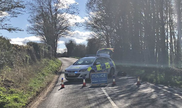 Wiltshire Air Ambulance lands for country road crash on county border