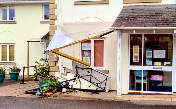 Doctor’s surgery left with “significant damage” after campervan crashes into it