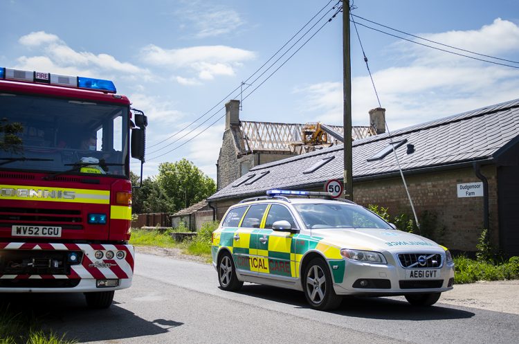 72-year-old man airlifted to hospital after falling through farmhouse roof