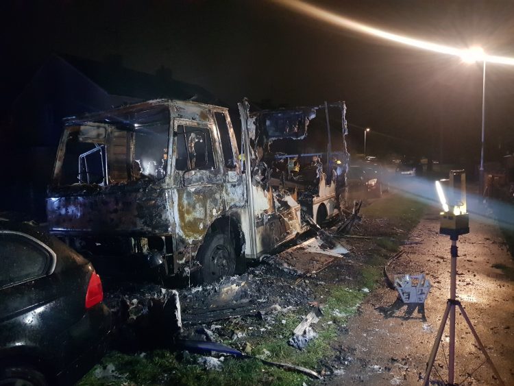 Campervan destroyed in Calne fire – investigation probes cause of blaze