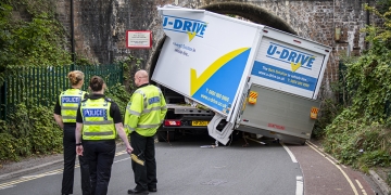 Chippenham railway bridge strike: Lorry severely damaged in crash