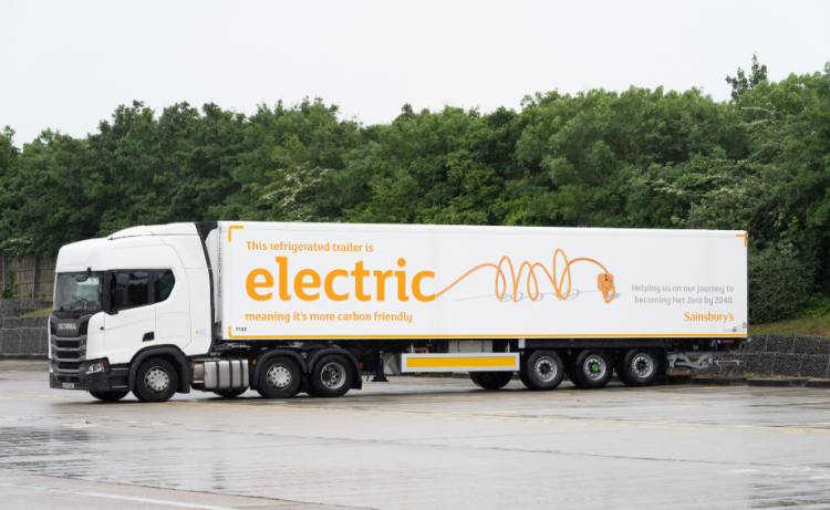 Sainsbury’s first supermarket to use fully electric refrigerated trailers