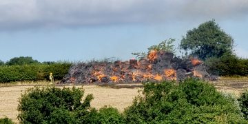 Owner fears straw fire was arson – £1k reward for information offered