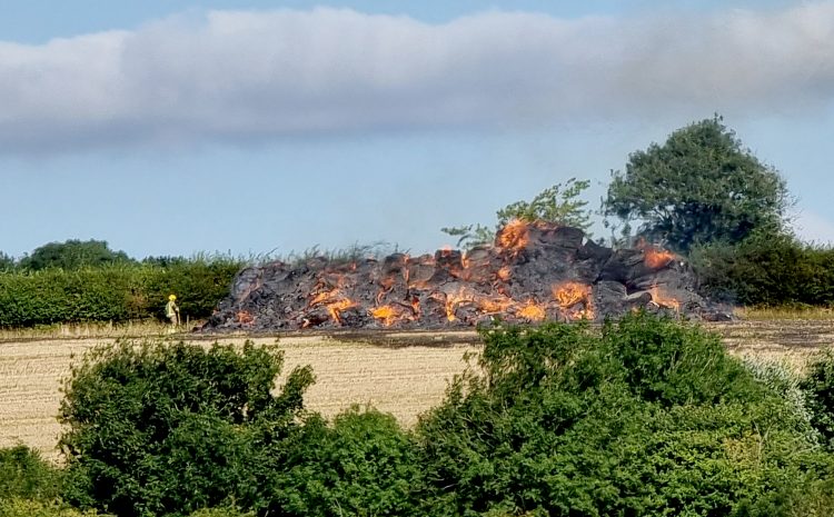 Owner fears straw fire was arson – £1k reward for information offered