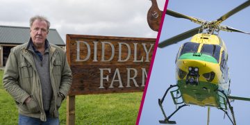 Two air ambulances land at Jeremy Clarkson’s Diddly Squat Farm Shop