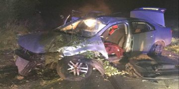 Three children in car as suspected drink driver crashes on country lane in Wiltshire
