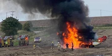 Wiltshire firefighters battle second combine harvester blaze in 24 hours