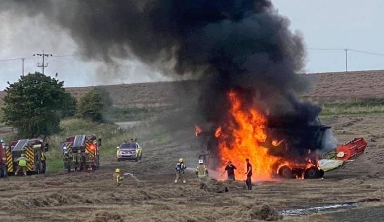 Wiltshire firefighters battle second combine harvester blaze in 24 hours