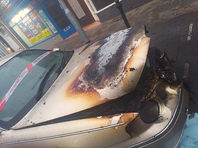 Main road through Royal Wootton Bassett closed as firefighters battle car blaze