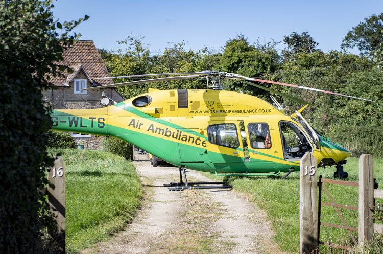 Skilful pilot lands air ambulance in garden for Chippenham medical emergency
