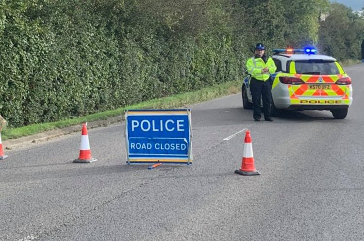 North Wiltshire road closed as police and ambulance attend two-vehicle crash